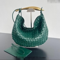 Promotional Bottega Veneta Medium Sardine Bag in Intrecciato Leather 754988 Emerald Green 2024