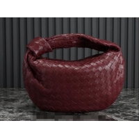 Top Grade Bottega Veneta Teen Jodie Hobo Bag 690225 Dark Burgundy 2024