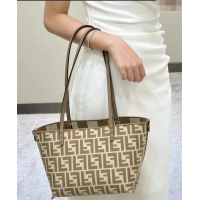 Promotional Fendi Small Roll Reversible shopper Tote Bag in Pequin striped and Beige FF fabric 8661S 2024