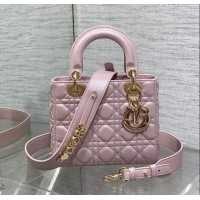 Trendy Design Dior Small Lady My ABCDior Bag in Pearlescent Cannage Lambskin CD0302 Pink 2024