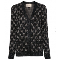 Reasonable Price Gucci GG jacquard-motif Cardigan G8411 Black