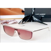 Promotional Saint Laurent Sunglasses SL609 Silver/Red 2024