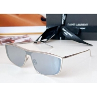 Luxury Discount Saint Laurent Sunglasses SL609 Silver/Silver 2024