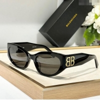 Top Grade Balenciaga Sunglasses BB0324KS Black/Gold 2024