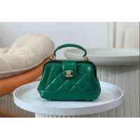 Promotional Chanel Shiny Lambskin Mini Bag with Top Handle Bag AS4958 Green 2024