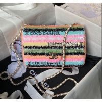 Affordable Price Chanel Sequins Mini Flap Bag AS3269 Multicolor 2024