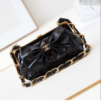 Buy Promotional Chanel Bowknot Clutch with Chain in Crumpled Lambskin AP4027 Black 2024