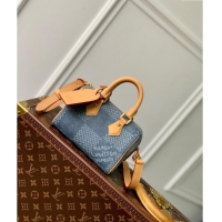 Top Quality Louis Vuitton Speedy 18 Bandoulière bag in Blue Damier Denim 3D Cotton N40682 2024