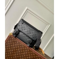 Reasonable Price Louis Vuitton Men's Messenger Voyager PM bag in Black Monogram Shadow leather M25121 2024