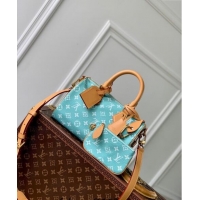 Discount Louis Vuitton Speedy P9 Bandoulière 25 Bag in Soft Calfskin M24423 Macaron Blue 2024 Runway