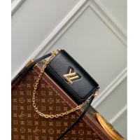 Unique Grade Louis Vuitton Twist West Pochette Mini Bag in Epi Leather M83077 Black 2024