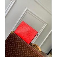 Good Product Louis Vuitton Pochette Voyage MM Pouch in Monogram Leather M61692 Red 2024