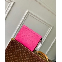 Top Quality Louis Vuitton Pochette Voyage MM Pouch in Monogram Leather M61692 Pink 2024