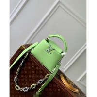 Promotional Louis Vuitton Capucines Mini Bag in Taurillon Leather M24683 Spring Green 2024