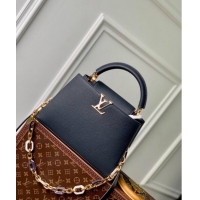 Famous Brand Louis Vuitton Capucines BB Bag in Taurillon Leather M25211 Navy Blue 2024