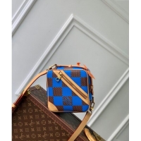 Unique Grade Louis Vuitton Men's Chess Messenger Crossbody bag in Damier Pop Canvas N40547 Blue 2024