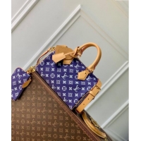 Affordable Price Louis Vuitton Speedy P9 Bandouliere 25 Bag in Soft Calfskin M11562 Dark Purple 2024 Runway