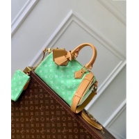 Famous Brand Louis Vuitton Speedy P9 Bandouliere 25 Bag in Soft Calfskin M24423 Light Green 2024 Runway