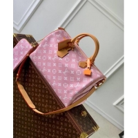 Most Popular Louis Vuitton RUNWAY Speedy P9 Bandoulière 40 Bag in Soft Calfskin M24417 Light Pink 2024