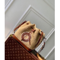 Best Quality Louis Vuitton Noe BB Bucket bag in Raffia Straw M24722 Natural/Tan 2024