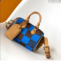 Top Quality Louis Vuitton Speedy 18 Bandouliere Damier Pop in Damier Pop Coated Canvas N40595 Blue 2024