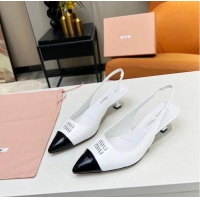 Shop New Design Miu Miu Patent Leather Pumps M8412 White