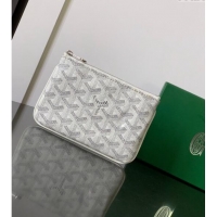 Good Looking Goyard Senat Mini Pouch 1061XS White 2024