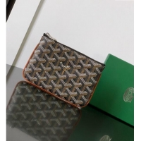 Famous Brand Goyard Senat Mini Pouch 1061XS Black And Tan 2024