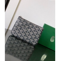 Top Grade Goyard Senat Mini Pouch 1061XS Dark Grey 2024