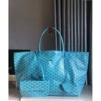 Famous Brand Goyard Saint Louis Tote Bag GM 020144 Turquoise Blue 2024