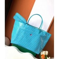 Luxury Discount Goyard Saint Louis Tote Bag GM 020144 Turquoise Blue 2024