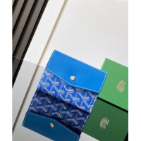 Grade Quality Goyard Saint-Gabriel Wallet 3319 Sky Blue 2024