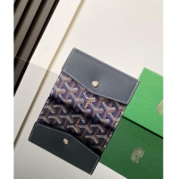 Top Grade Goyard Saint-Gabriel Wallet 3319 Navy Blue 2024