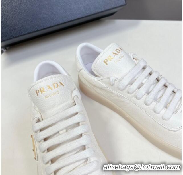 Purchase Prada Downtown Nappa Leather Sneakers White 430078