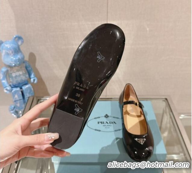 Most Popular Prada Patent Leather ballerinas Flat Black 430089