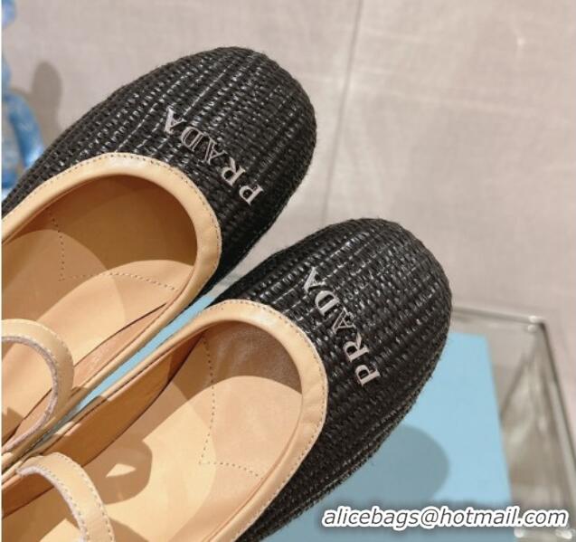 Purchase Prada Crochet ballerinas Flat Black 430090