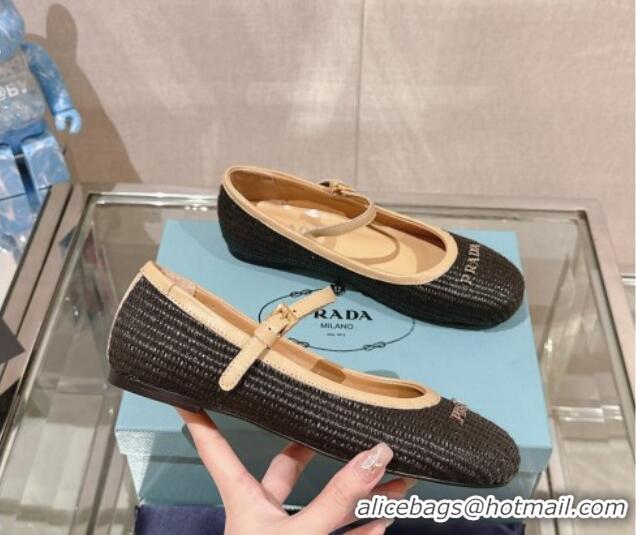 Purchase Prada Crochet ballerinas Flat Black 430090