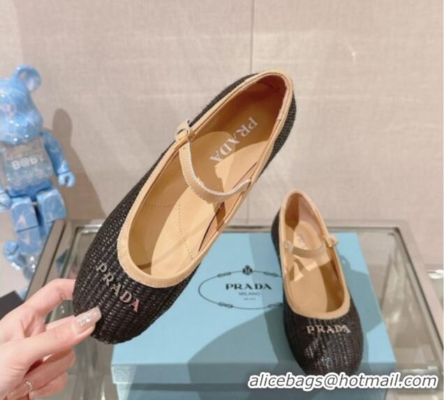 Purchase Prada Crochet ballerinas Flat Black 430090