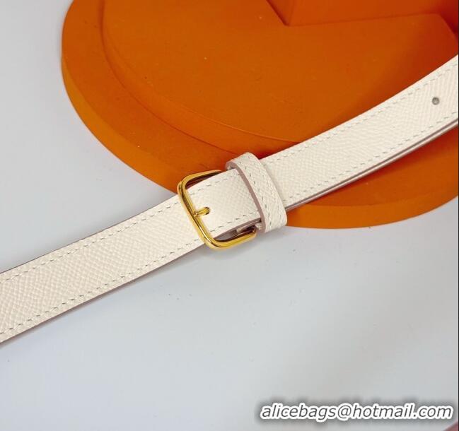 Promotional Hermès Della Cavalleria Mini Bag in Epsom Leather 3005 White/Gold 2024 (Half Handmade)