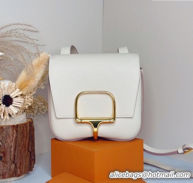 Promotional Hermès Della Cavalleria Mini Bag in Epsom Leather 3005 White/Gold 2024 (Half Handmade)