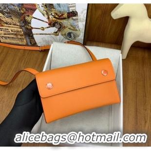 New Product Hermes Snap Wallet in Epsom Leather H3121 Orange 2024 (Half Handmade)