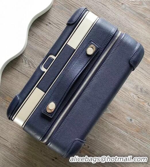 High Quality Hermes R.M.S Cabin Suitcase Luggage Travel bag 55cm in Printed Canvas and Leather H2053 Green/Dark Blue 202