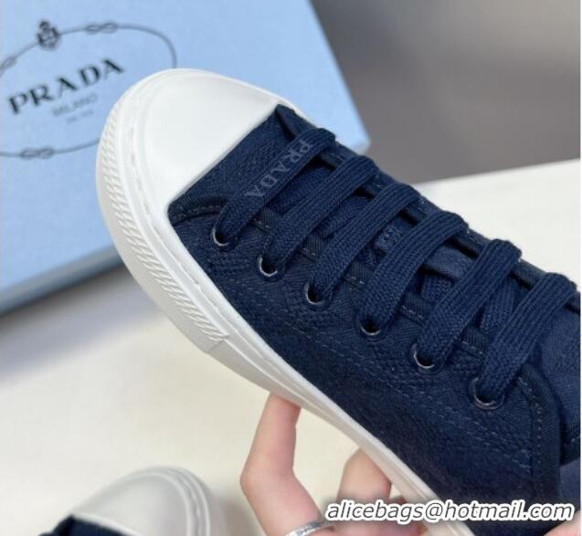 Good Quality Prada Fabric Triangle logo sneakers Dark Blue 719130