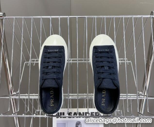 Good Quality Prada Fabric Triangle logo sneakers Dark Blue 719130