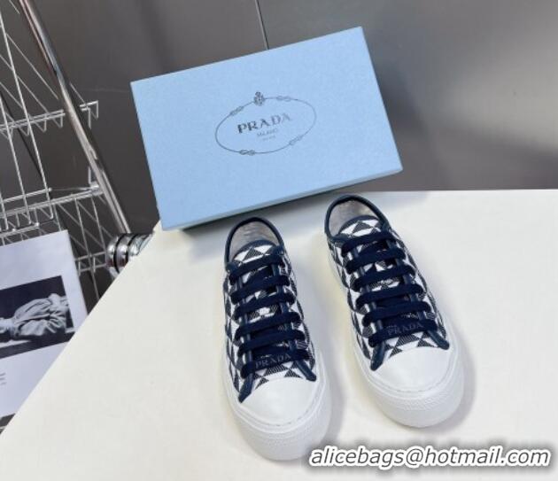 Lowest Price Prada Fabric Triangle logo sneakers Navy Blue 719132