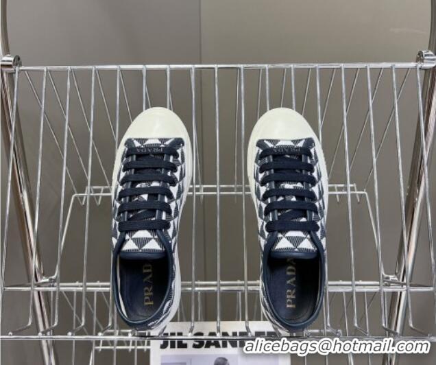 Lowest Price Prada Fabric Triangle logo sneakers Navy Blue 719132