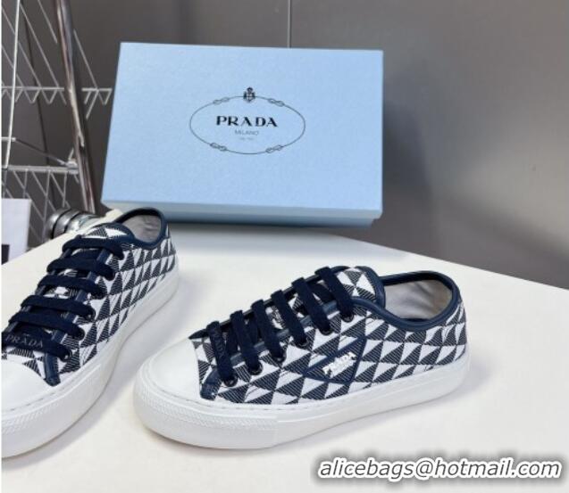 Lowest Price Prada Fabric Triangle logo sneakers Navy Blue 719132