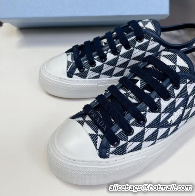 Lowest Price Prada Fabric Triangle logo sneakers Navy Blue 719132