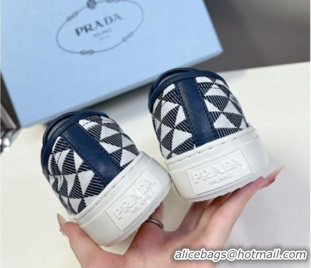 Lowest Price Prada Fabric Triangle logo sneakers Navy Blue 719132