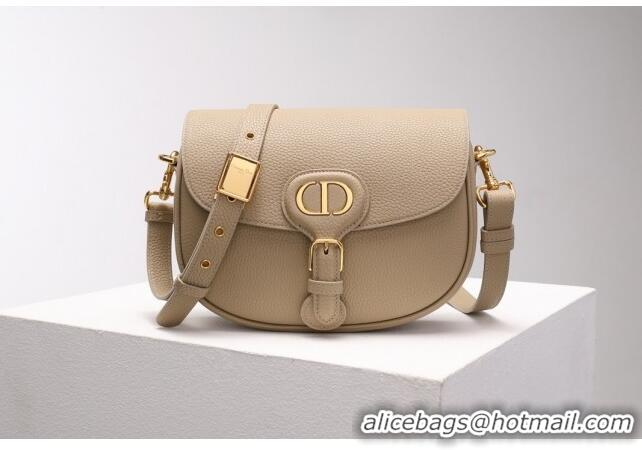 Top Quality Dior Medium Dior Bobby Bag in Grained Calfskin M9319 Beige 2024